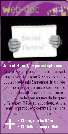 Ana et Henrri, espérantophones
 - 