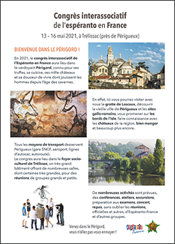 Affiche congrès 2021 Trélissac