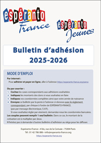 Bulletin adhésion 2025-2026