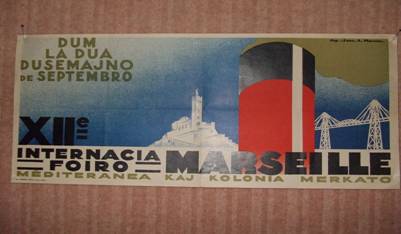 Affiche en espéranto au MuCEM