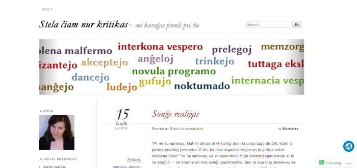 Stela ĉiam nur kritikas