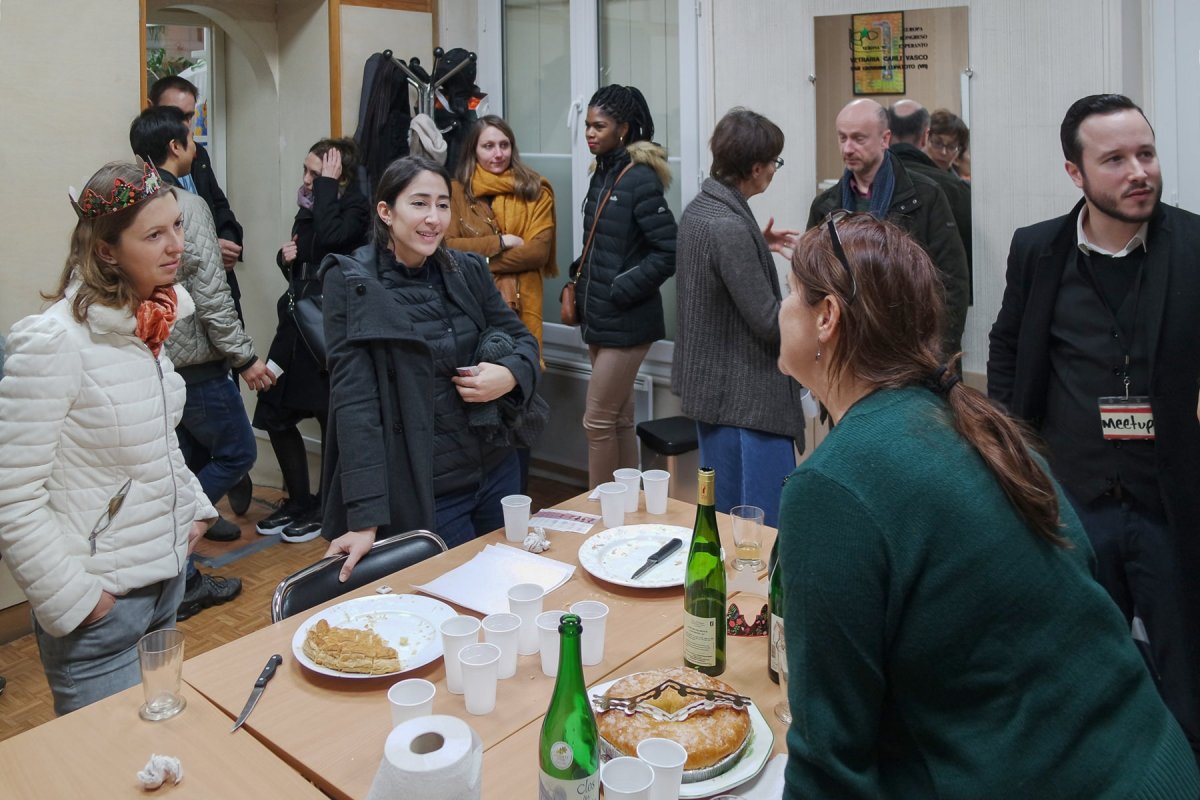 Les participant du « meetup » en visite au siège